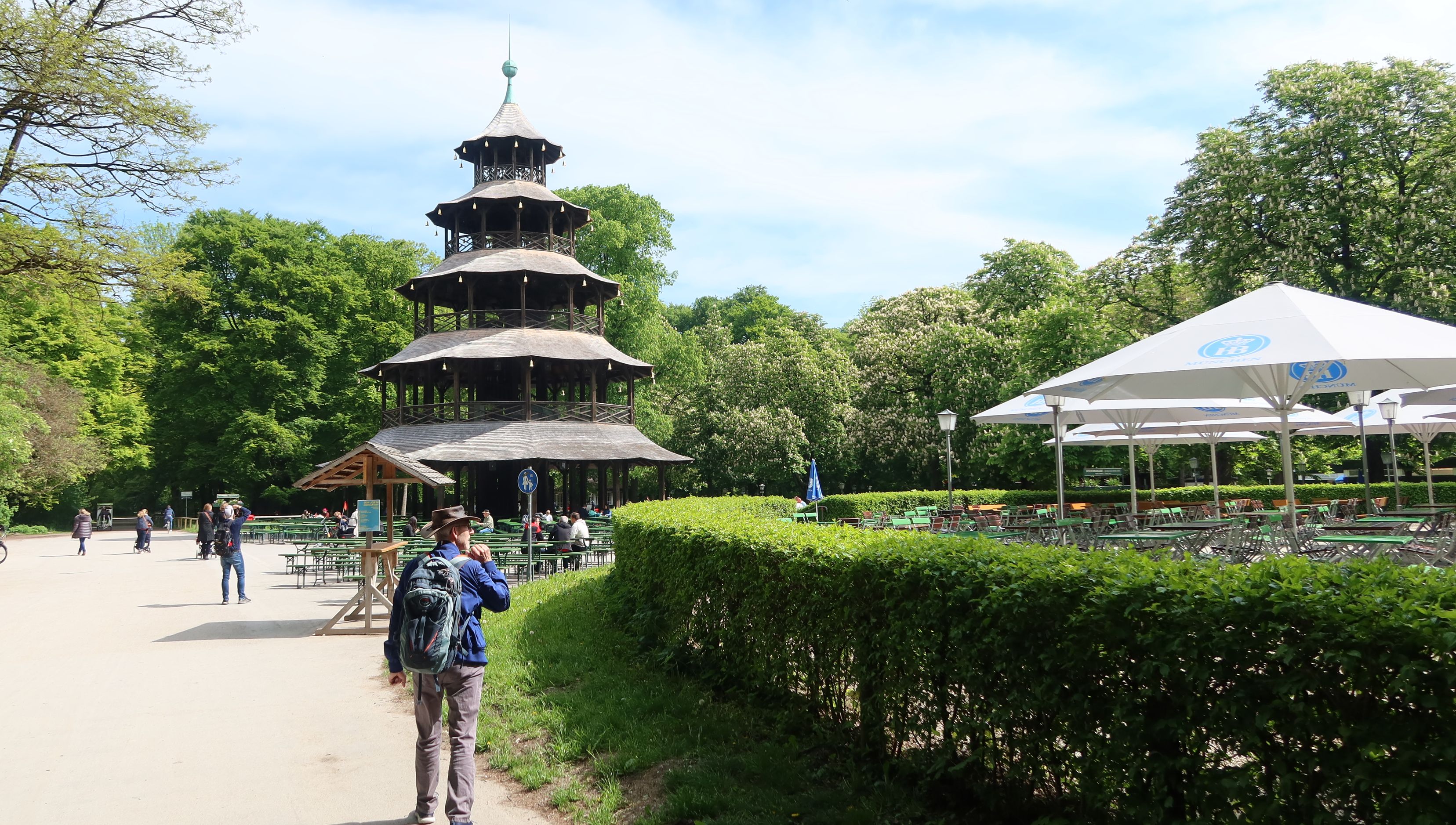 Jens har fundet biergarten